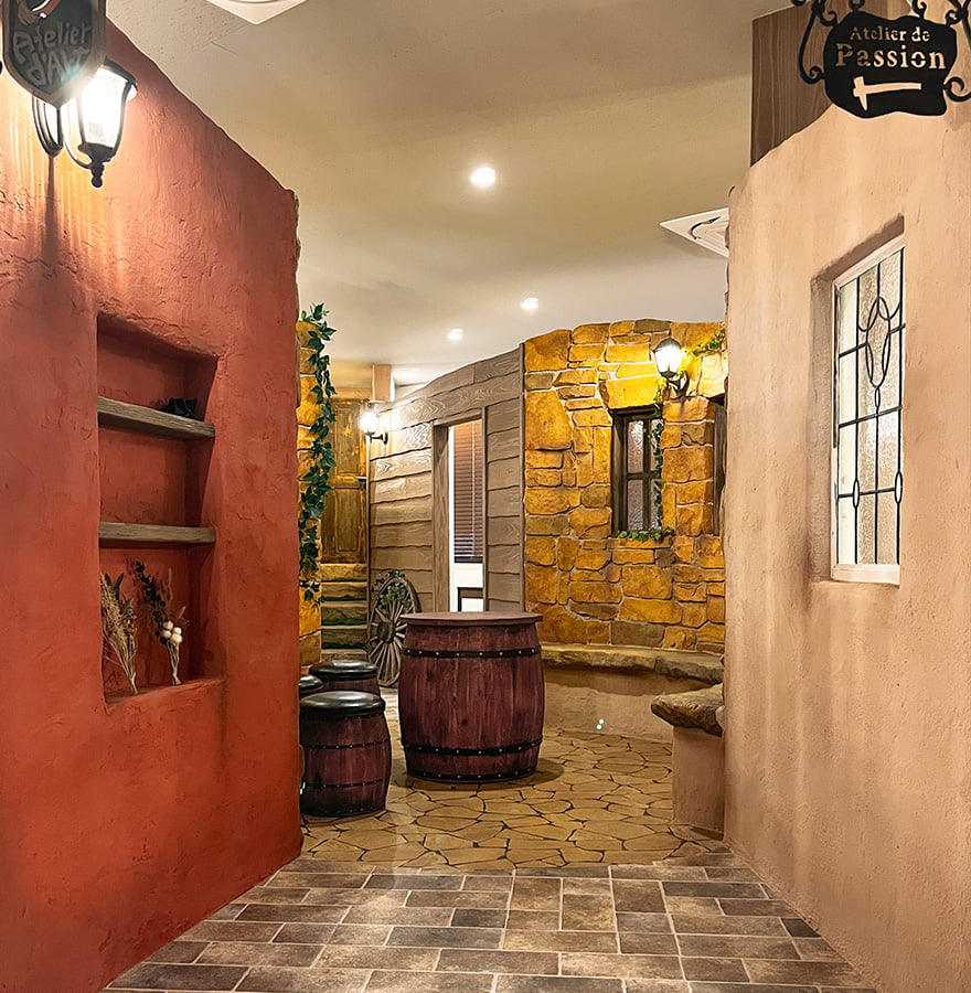 a stone-paved alley in Southern France